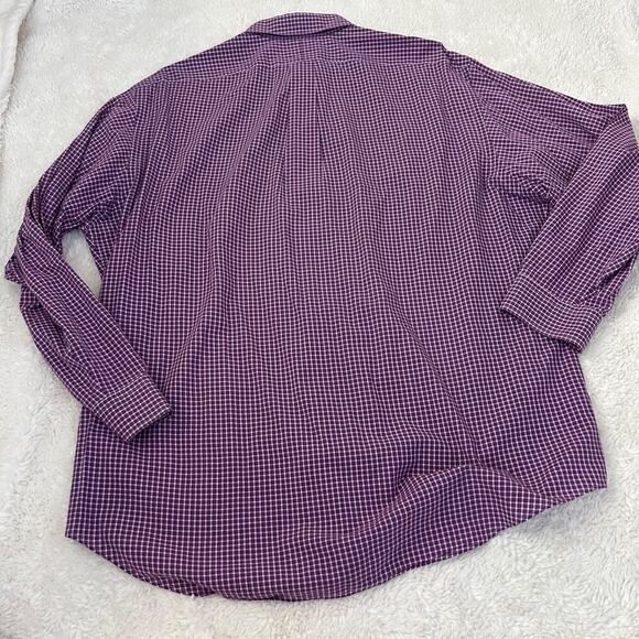 Vtg Ralph Lauren Shirt Mens 17 34/35 Purple Yarmouth Oxford Long Sleeve Preppy - Picture 4 of 6